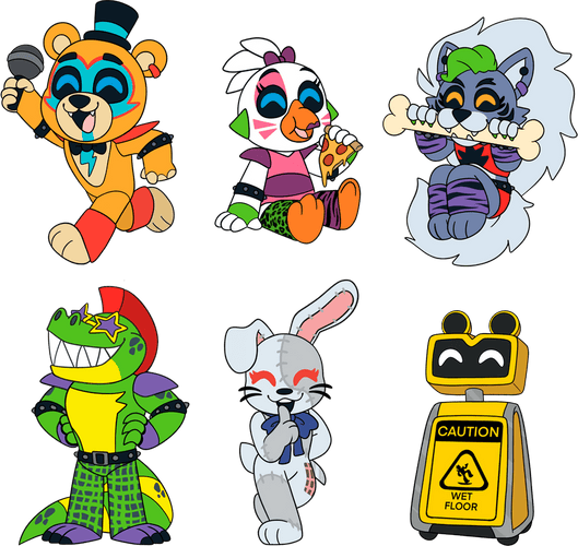 Concept of FNAF Security Breach Pin Set