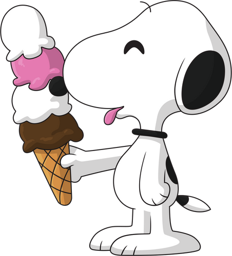 Concept of Ice Cream Snoopy