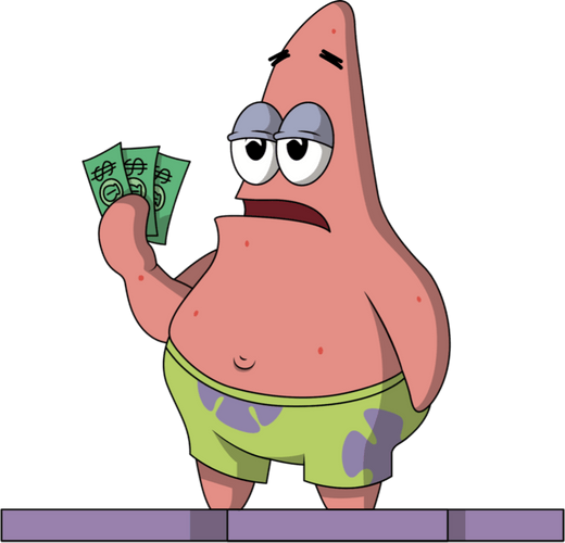 Concept of I have 3 dollars