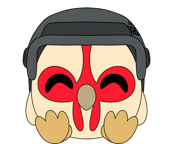 Concept of PUBG Chicken Stickie (6in)