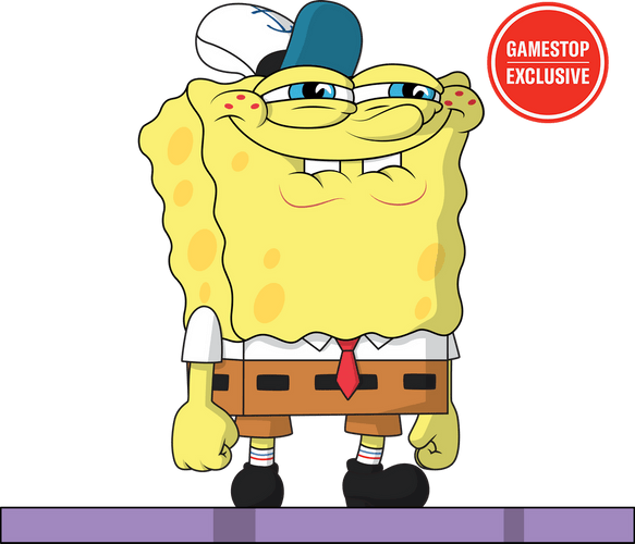Concept of Smirking SpongeBob