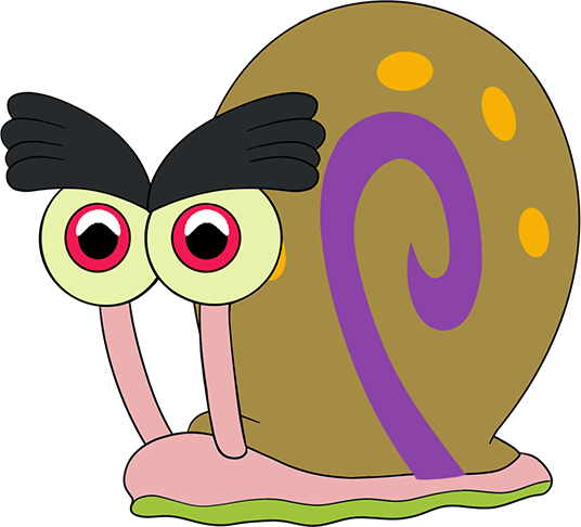 Concept of Larry Snail Stickie (6in)