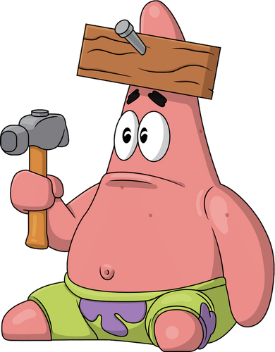 Concept of Nail on Head Patrick
