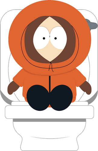 Concept of Kenny on Toilet