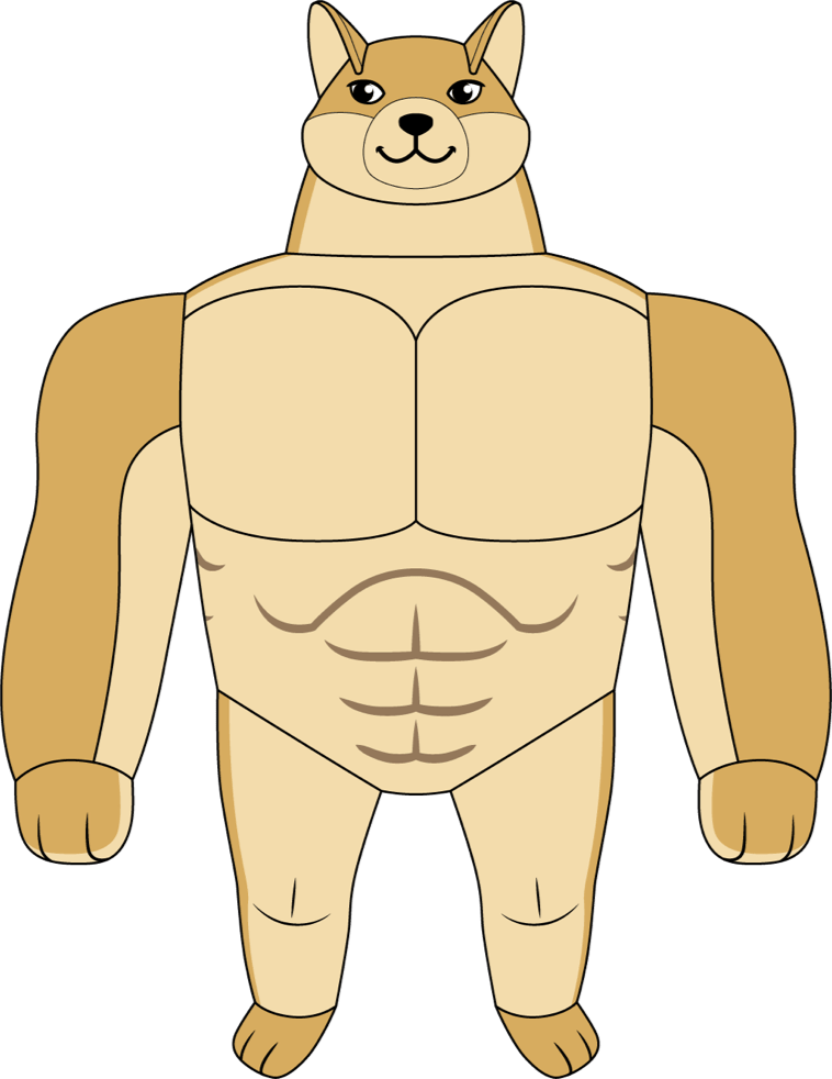Swole Doge Plush (1ft)