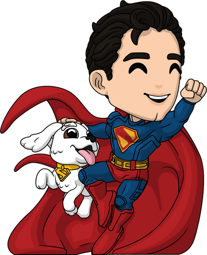 Concept of Superman and Krypto