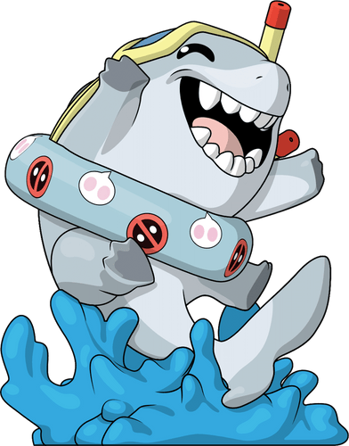 Concept of Jeff the Land Shark