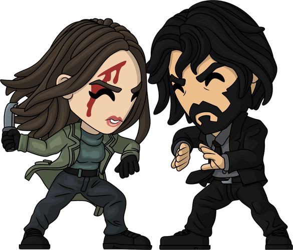 Concept of The Ballerina and John Wick