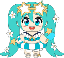 Summer Style Miku Plush (9in)