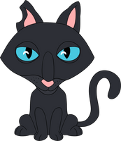 Coraline Cat Plush (9in)