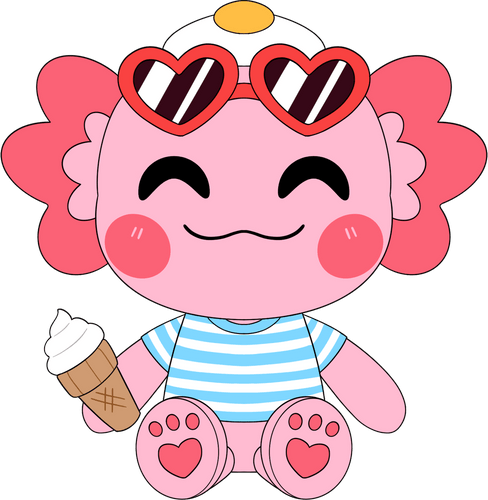 Summer Egg-xolotl Plush (9in)