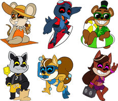 Popgoes Beach Pin Set