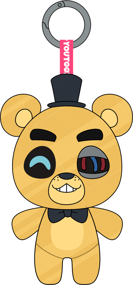 Golden Freddy Keychain (5in)
