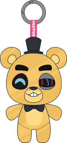 Golden Freddy Keychain (5in)