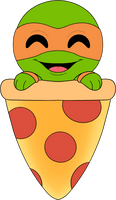 Michelangelo Pizza Plush (9in)