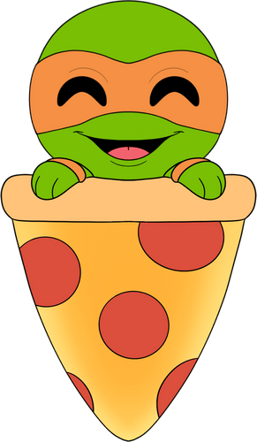 Concept of Michelangelo Pizza Plush (9in)
