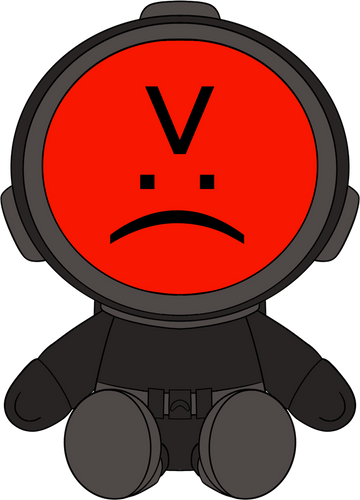 Concept of Content Warning Red Plush (9in)