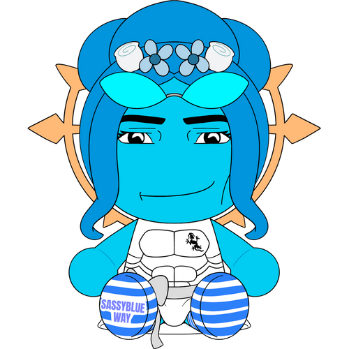 Sassy Blue Plush (9in) Concept Illustration