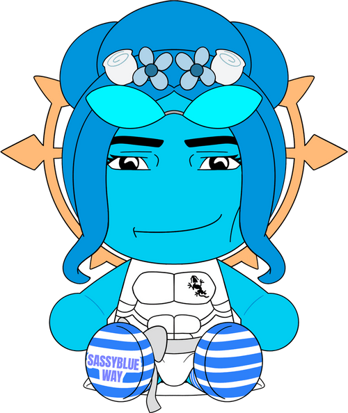 Sassy Blue Plush (9in) Concept Illustration