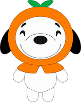 Orange Snoopy Keychain (5in)
