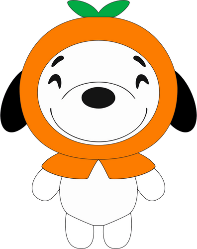 Orange Snoopy Keychain (5in)