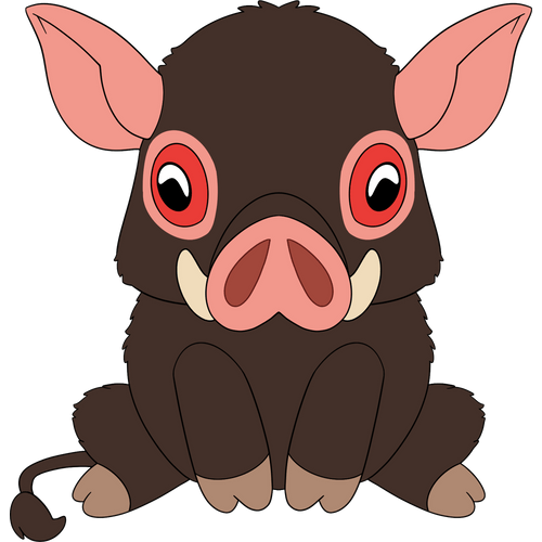 Truffle the Combat Boar Plush (9in) Concept Illustration