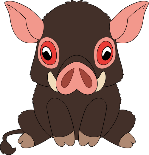 Truffle the Combat Boar Plush (9in) Concept Illustration