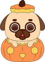 Halloween Puglie Plush (9in)