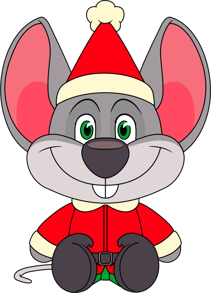Chuck E. Cheese Christmas Edition Plush (9in)