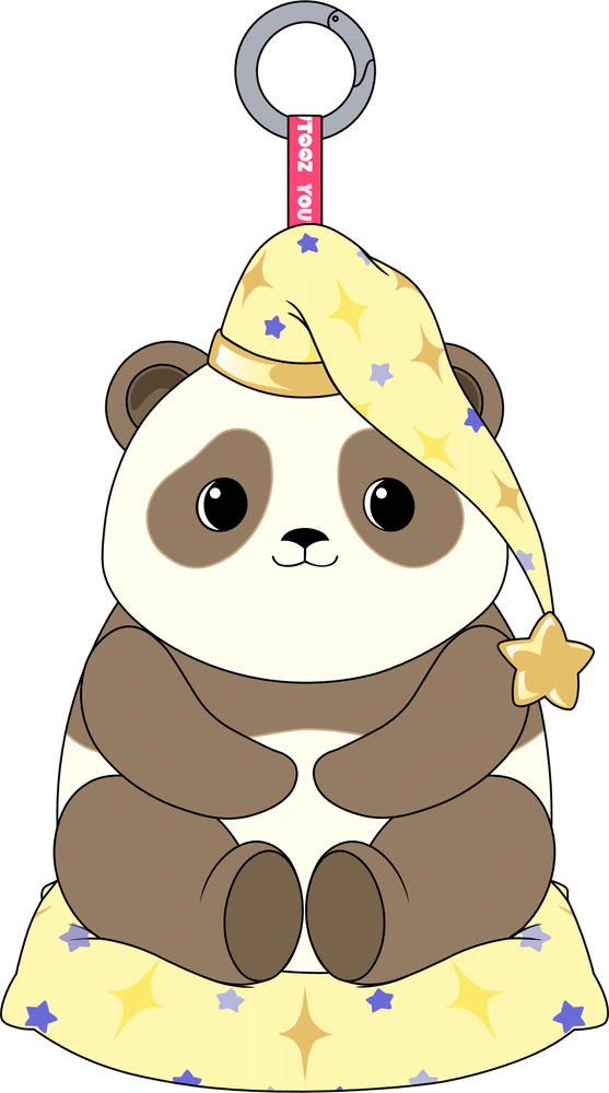Starry Panda Keychain (5in)