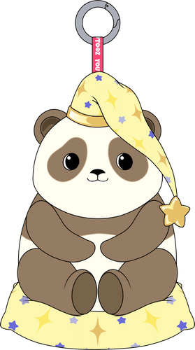 Starry Panda Keychain (5in)