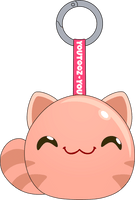 Radiant Cat Slime Keychain (5in)