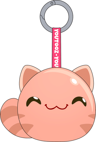 Radiant Cat Slime Keychain (5in)
