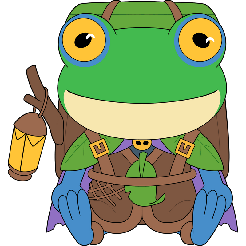 Adventuring Ribbet Plush (9in) Concept Illustration
