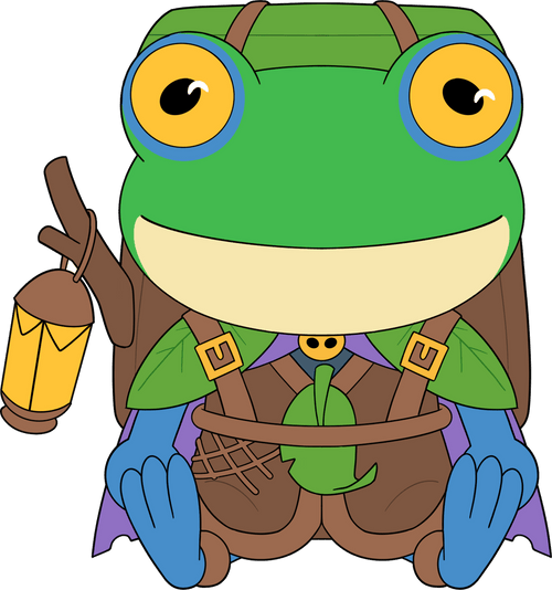 Adventuring Ribbet Plush (9in) Concept Illustration