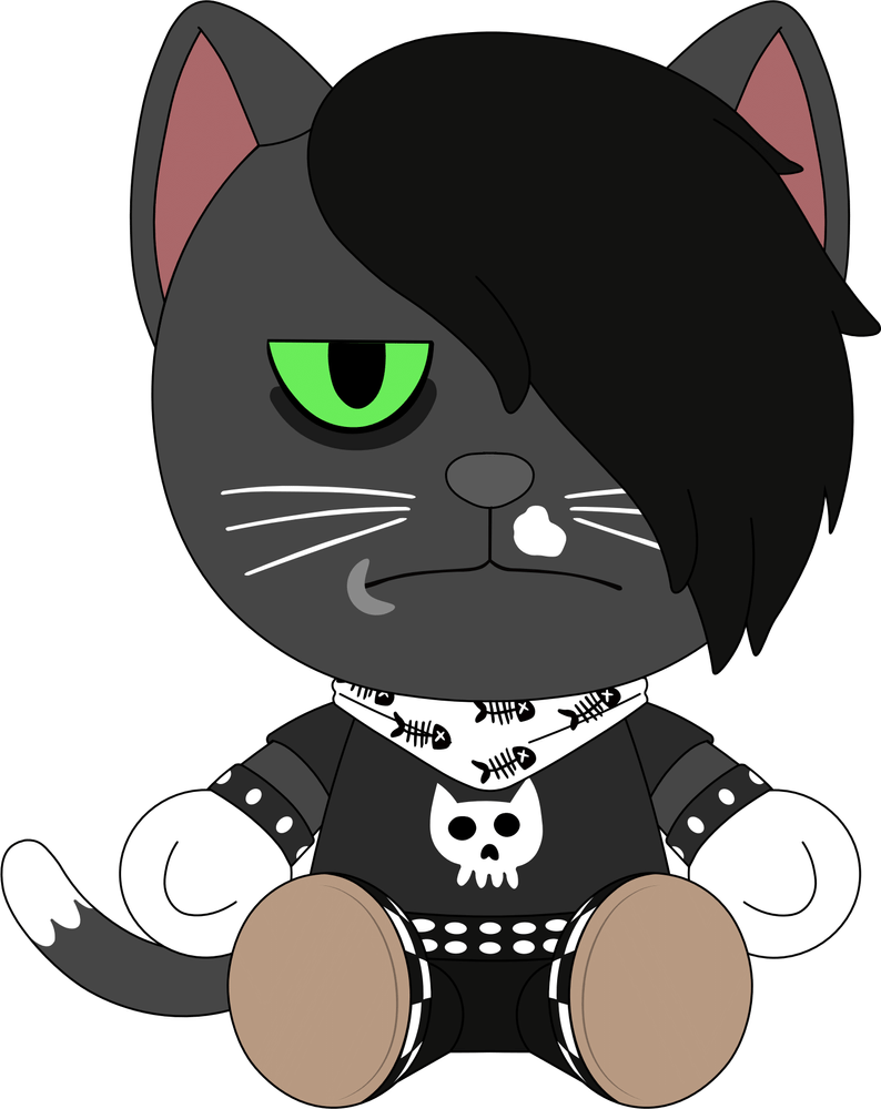 Emo Cat Plush (9in)
