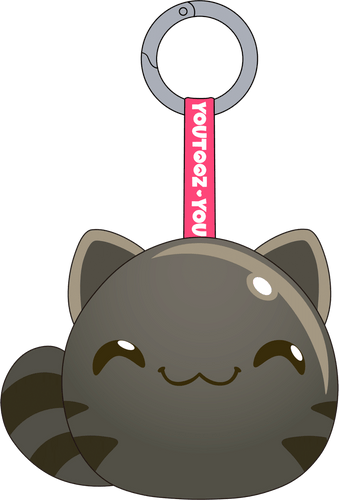 Cat Slime Keychain (5in)