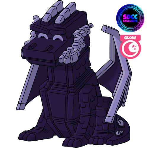 Concept of Glow in the Dark Obsidian Ender Dragon
