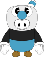 Cuphead x Fall Guys Mugman Plush (9in)