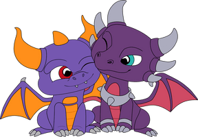 Valentine's Spyro & Cynder Plush (6in)