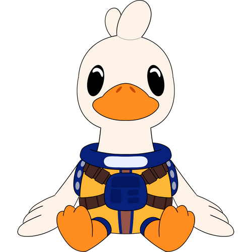 Doug the Duck Plush (9in) Concept Illustration
