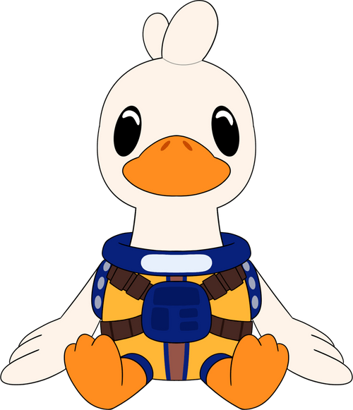 Doug the Duck Plush (9in) Concept Illustration
