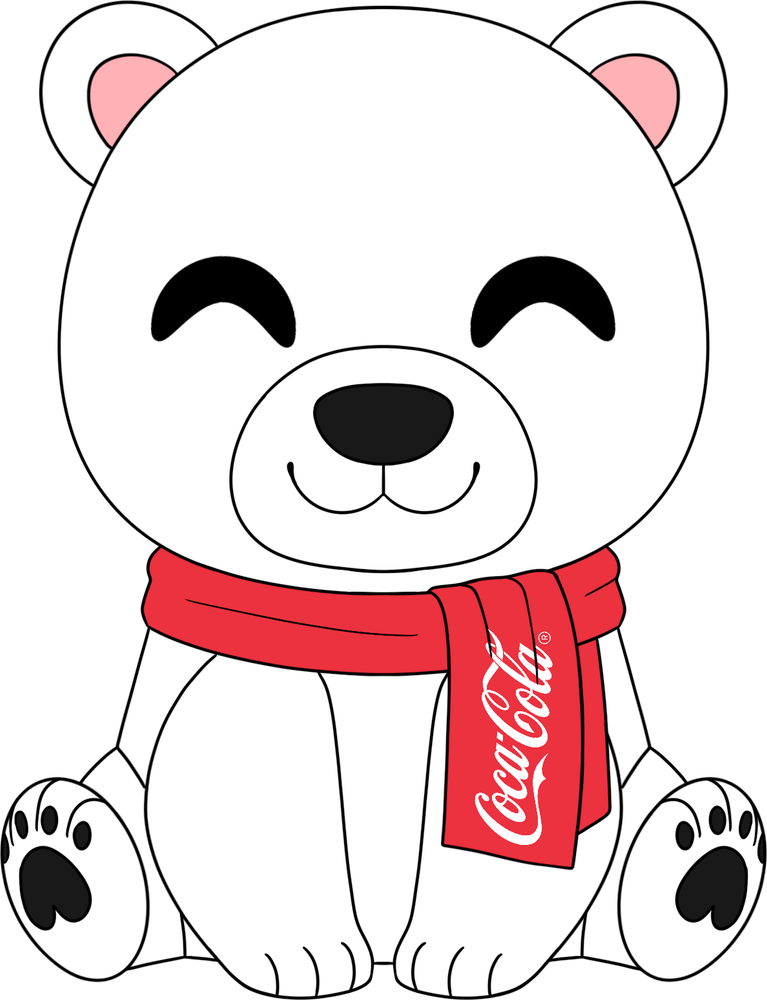 Coca Cola Polar Bear Plush 9in Youtooz Collectibles