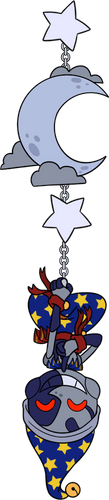 Concept of Moon Hanging Pin