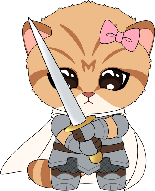 Sword Kitty Plush (9in) Concept Illustration