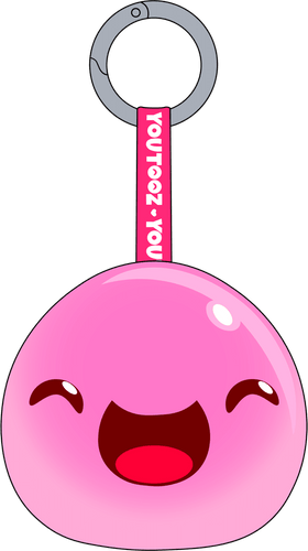 Radiant Pink Slime Keychain (5in)