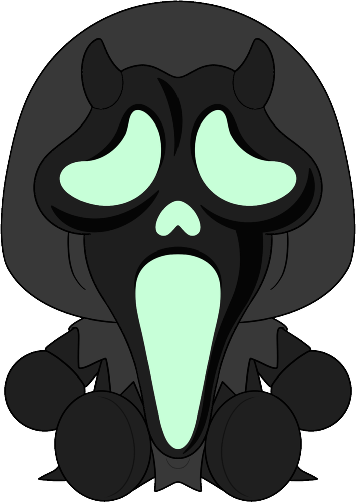 Glow In The Dark Devil Ghost Face Plush (9in)