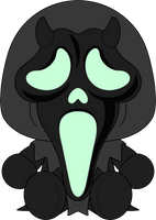 Glow In The Dark Devil Ghost Face Plush (9in)