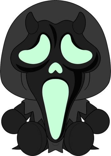 Glow In The Dark Devil Ghost Face Plush (9in)