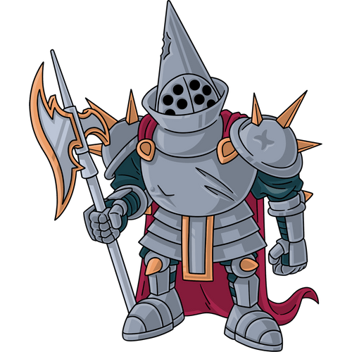 Cone Knight Concept Illustration